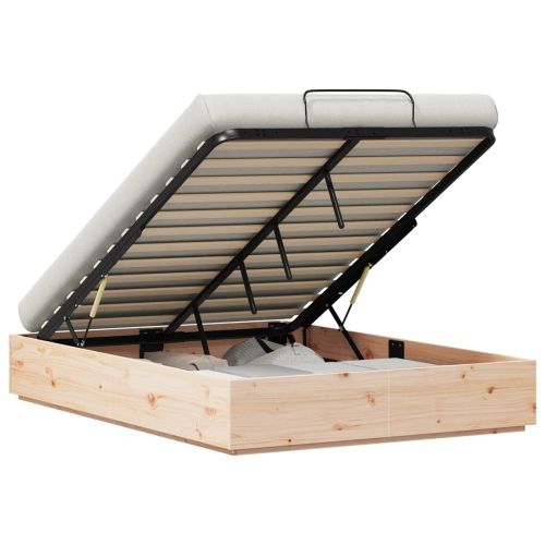 Отоманско легло Естествен 140 x 200 cm Масивна боровина