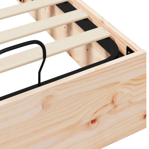 Отоман легло рамка с хранилище 2 pcs Естествен 70 x 190 cm