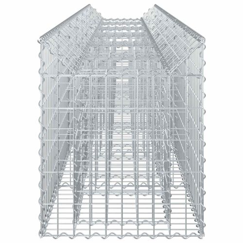 Габиона повдигнато легло 2 pcs Сребрист 300 x 50 x 60 см