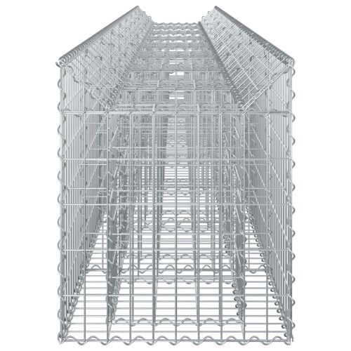 Габиона повдигнато легло 2 pcs Сребрист 400 x 50 x 60 см