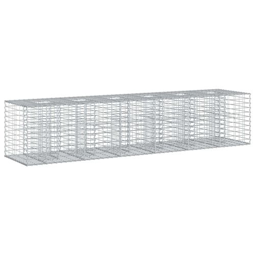 Габиона повдигнато легло 2 pcs Сребрист 260 x 60 x 55 см