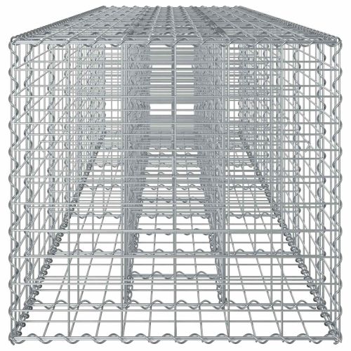 Габиона повдигнато легло 2 pcs Сребрист 260 x 60 x 55 см