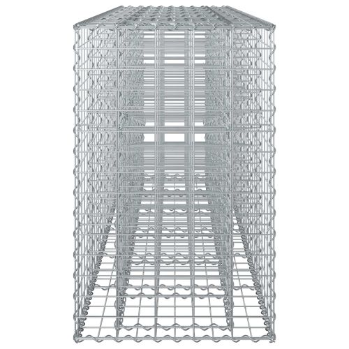 Габиона повдигнато легло 2 pcs Сребрист 250 x 50 x 80 см