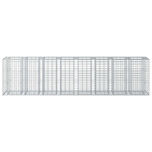 Габиона повдигнато легло 2 pcs Сребрист 330 x 50 x 80 см