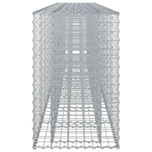 Габиона повдигнато легло 2 pcs Сребрист 330 x 50 x 80 см