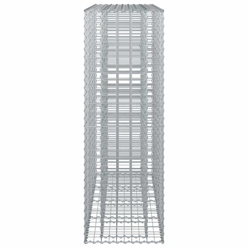 Габиона повдигнато легло 2 pcs Сребрист 170 x 50 x 150 см