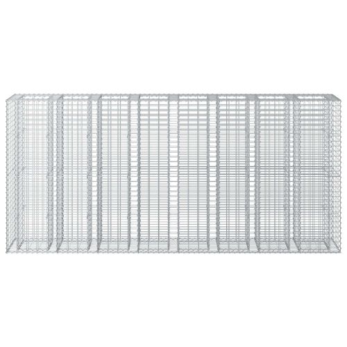 Габиона повдигнато легло 4 pcs Сребрист 330 x 50 x 150 см