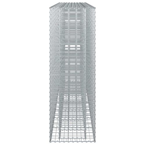 Габиона повдигнато легло 4 pcs Сребрист 330 x 50 x 150 см