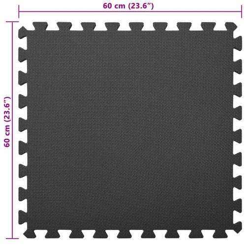Пъзел за Упражнения 24 pcs Черен 8,64 ㎡ EVA Пяна