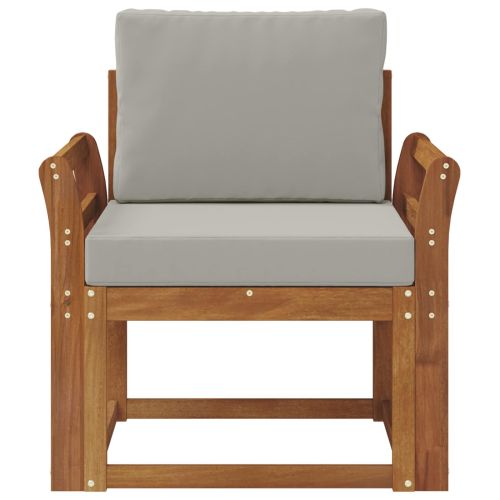 Външен диван Солидно акациево дърво и полиестер