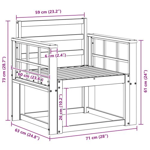 Комплект дивани за открито Солидно акациево дърво Естествен