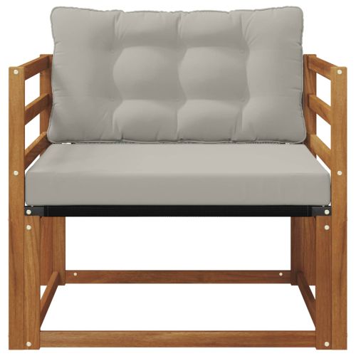 Комплект дивани за открито Солидно акациево дърво и текстилена