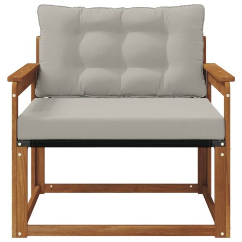 Комплект дивани за открито Солидно акациево дърво и текстилена