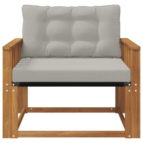 Комплект дивани за открито Солидно акациево дърво и текстилена