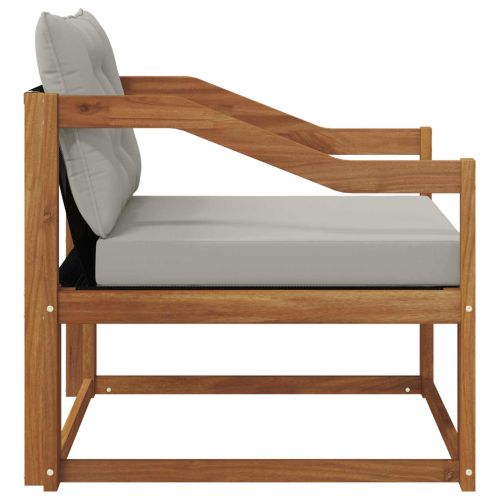 Комплект дивани за открито Солидно акациево дърво и текстилена