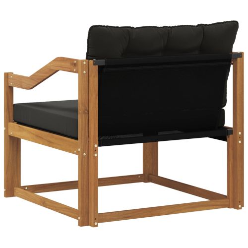 Комплект дивани за открито Солидно акациево дърво и текстилена