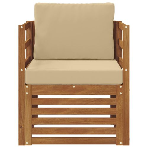 Комплект дивани за открито Естествен 67 x 63 x 73 см