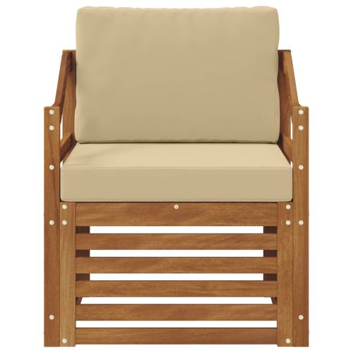 Комплект дивани за открито Естествен 67 x 63 x 73 см