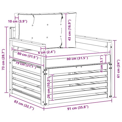 Комплект дивани за открито Солидно акациево дърво и полиестер