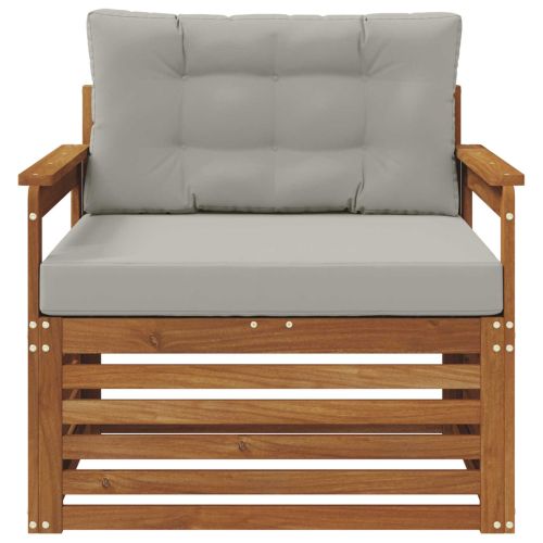 Комплект дивани за открито Солидно акациево дърво и полиестер