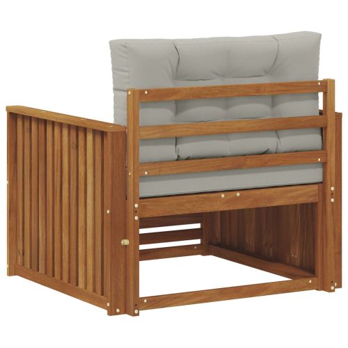 Комплект дивани за открито Солидно акациево дърво и полиестер