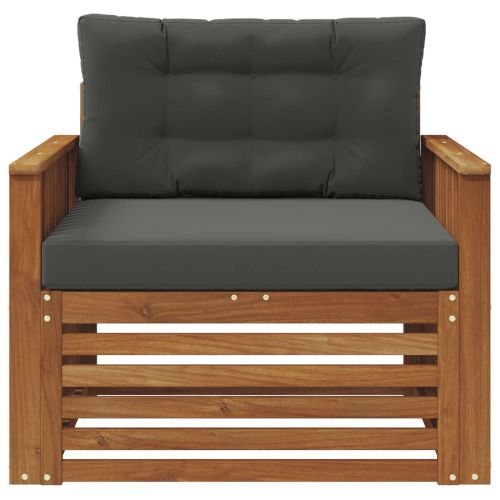 Комплект дивани за открито Солидно акациево дърво и полиестер