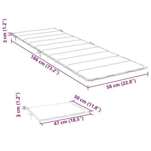 Шалте за шезлонг, розово, Оксфорд плат