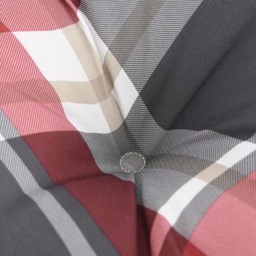 Възглавници за стол с облегалка 2 бр червено каре Оксфорд плат