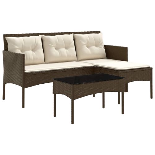 Градински Софа Комплект с възглавница 2 pcs полиратан