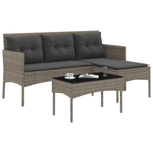 Градински Софа Комплект с възглавница 2 pcs полиратан