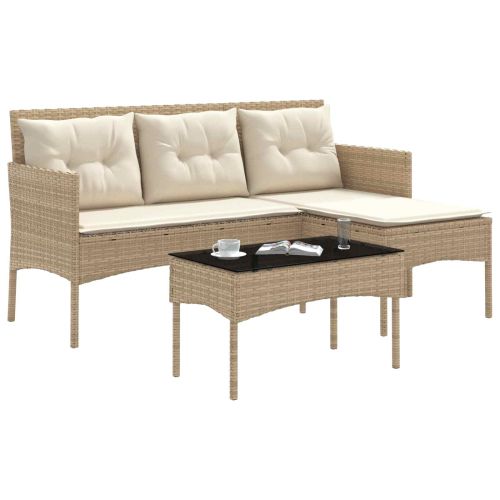 Градински Софа Комплект с възглавница 2 pcs полиратан