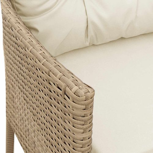 Градински Софа Комплект с възглавница 2 pcs полиратан