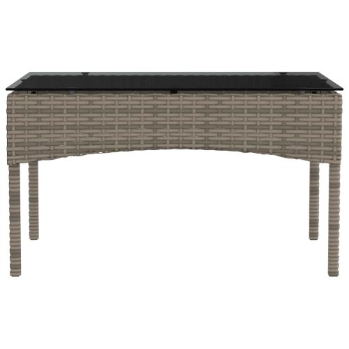 Градински Софа Комплект 2 pcs Сив и тъмен син полиратан