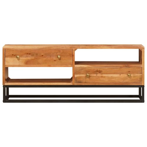 ТВ шкаф Естествен 110 x 30 x 44 см Солидно акациево дърво
