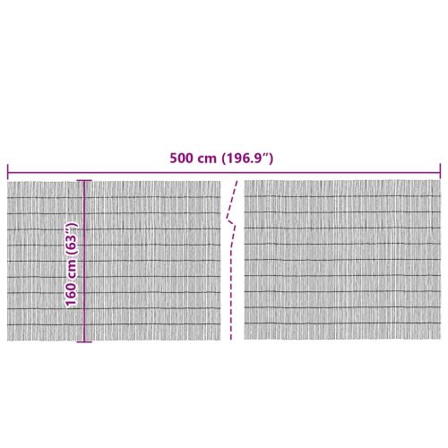 Ограда от тръстика Естествен 500 x 160 cm Ръст