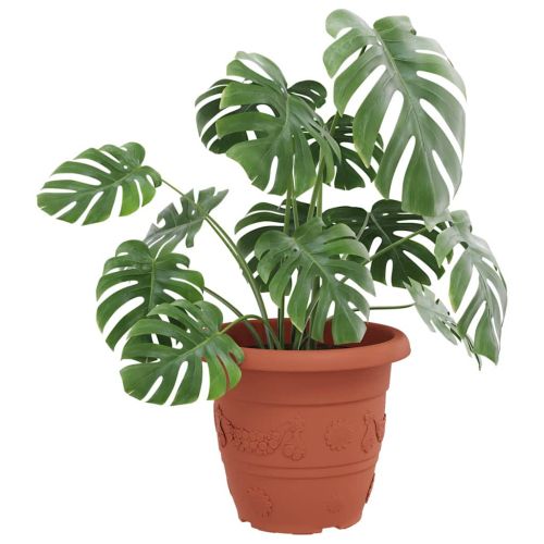 Кръгла саксия за цветя 6 pcs Червено тухла Ø 26 x 21.5 см