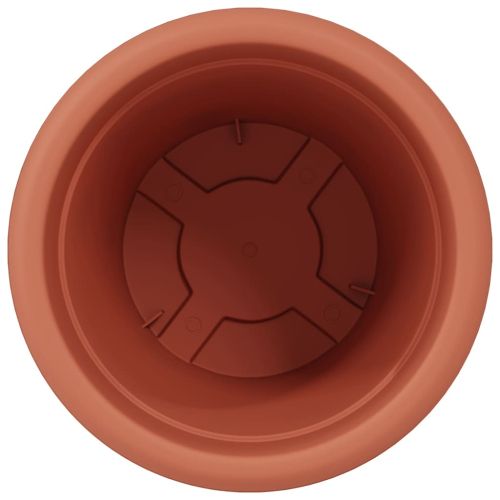 Кръгла саксия за цветя 6 pcs Червено тухла Ø 26 x 21.5 см