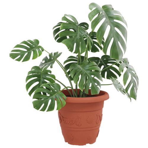 Кръгла саксия за цветя 6 pcs Червено тухла Ø 26 x 21.5 см