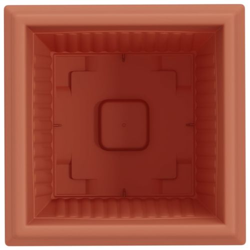 Квадратна цветна саксия 6 pcs Червено тухла 33 x 33 x 26 см