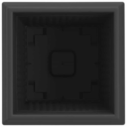 Квадратна цветна саксия 24 pcs Черно 16 x 16 x 14 см Пластмаса