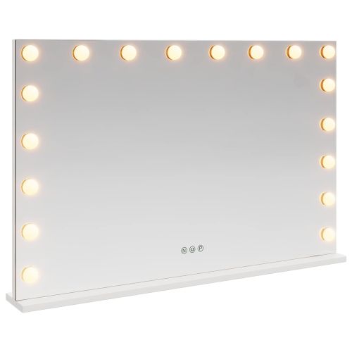 LED огледало за гримиране Бял 80 x 10 x 52,5 см