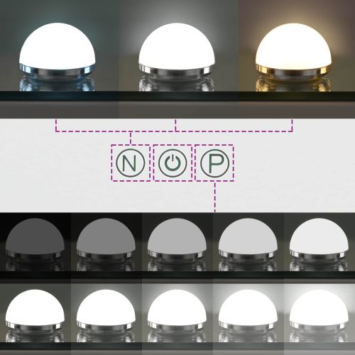 LED огледало за гримиране Бял 80 x 10 x 52,5 см