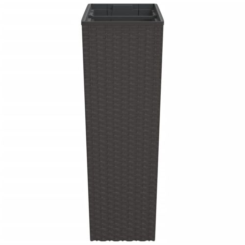 Саксия с подвижна вложка кафява 12/44 л PP ратан