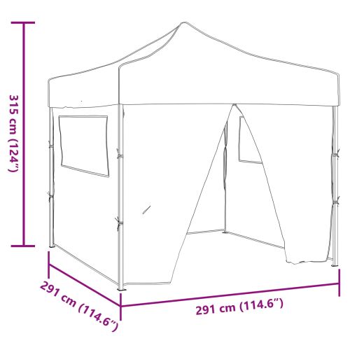 Парти шатър Синьо 291 x 291 x 315 см Оксфордска тъкан