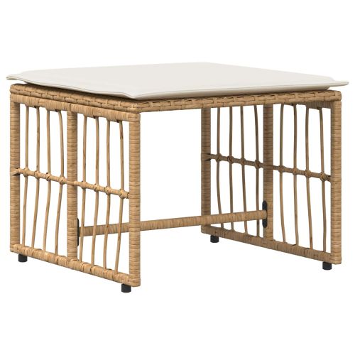 Комплект за външни мебели 5 pcs Естествено и кремаво бяло