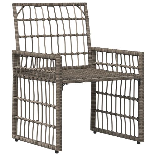 Комплект за външни мебели 5 pcs Сив и тъмен сив