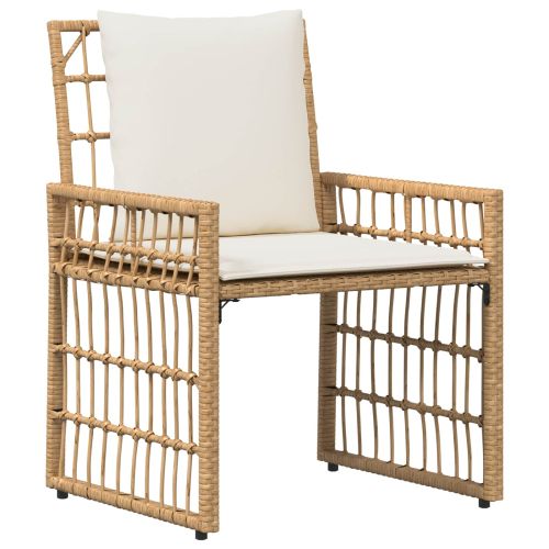 Комплект за външни мебели 3 pcs Естествено и кремаво бяло