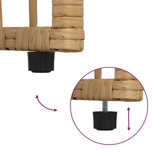 Комплект за външни мебели 3 pcs Естествено и кремаво бяло