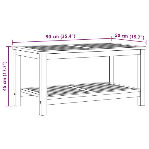 Странична маса Натурален маслен 90 x 50 x 45 cm