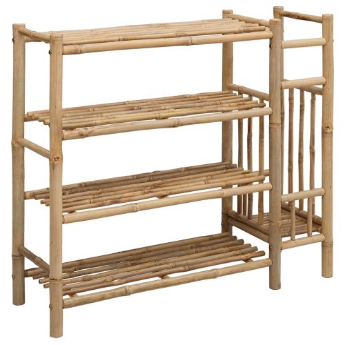 Шкаф за обувки с рафт Естествен 88 x 27 x 80 см Бамбук